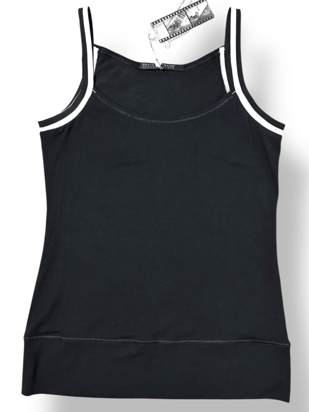 NWT Beate Heymann Street Couture Ladies Black Tank White Piping Sz 4